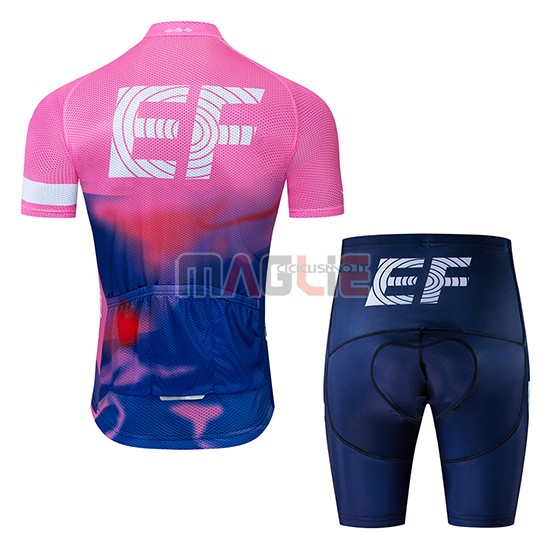 Maglia EF Education First Manica Corta 2019 Rosa Blu